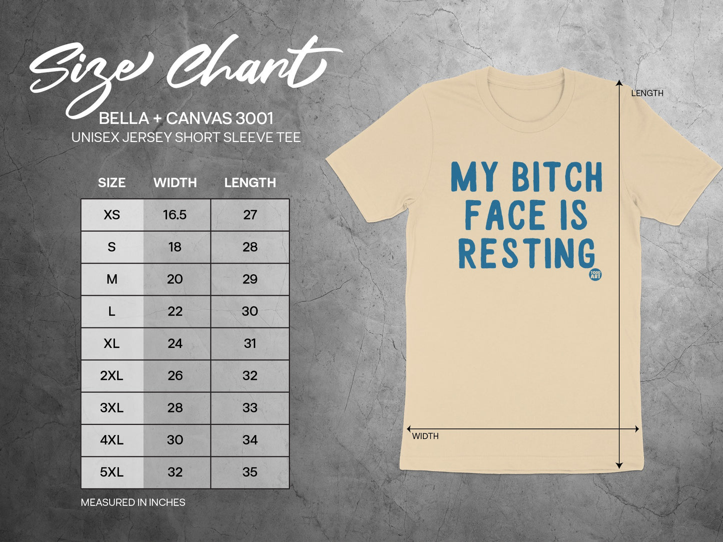 MY BITCH FACE IS RESTING unisex jersey short sleeve tee product