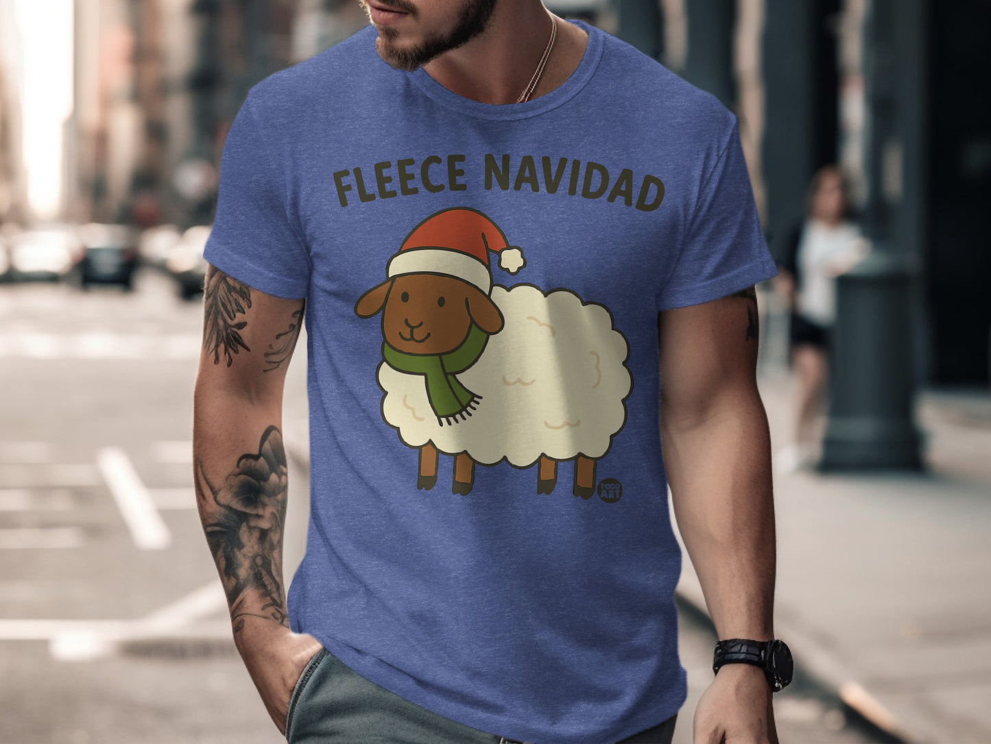 Funny Fleece Navidad Christmas Sheep T-Shirt
