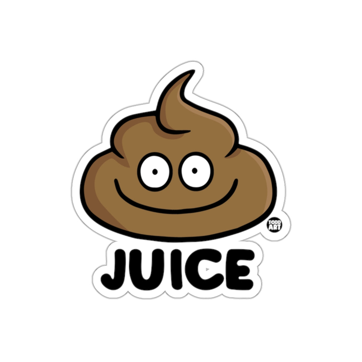 Emoji Poop With Juice Below Cartoon Illustration Stickers