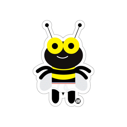 Cute Smiling Bumble Bee Character Sticker Product
