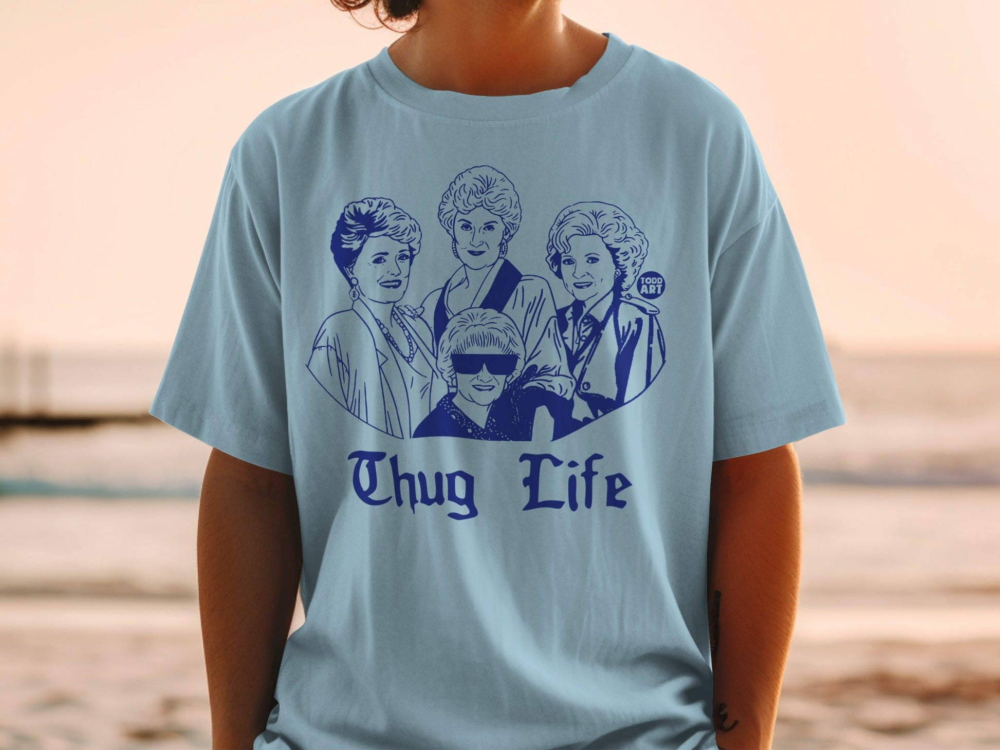 Golden Girls characters in a stylized drawing with "Thug Life" text.