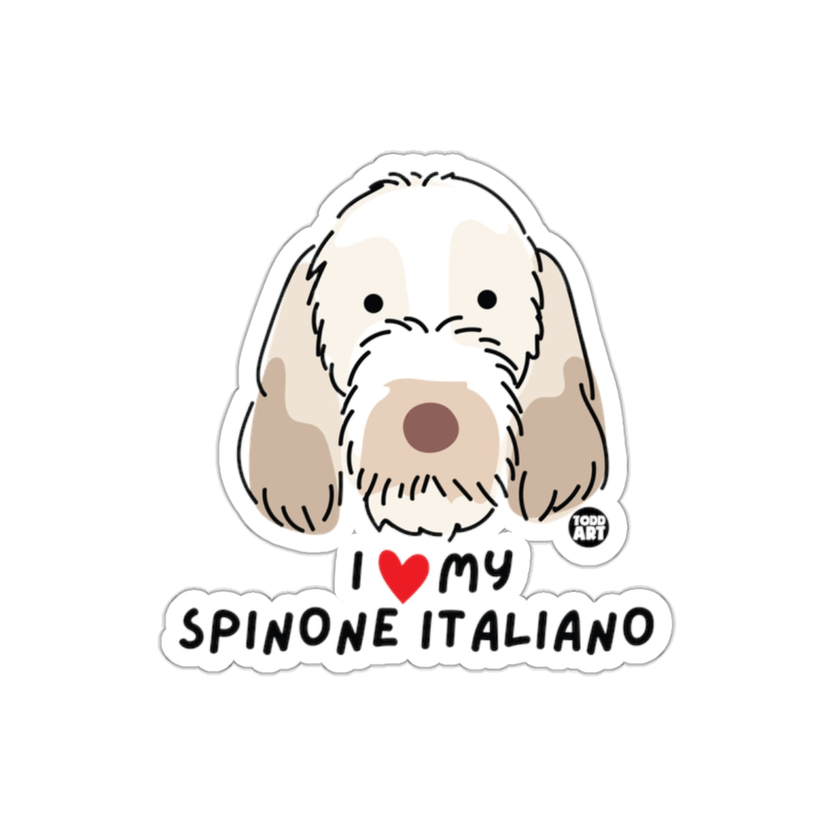 I Love My Spinone Italiano Cute Dog Sticker