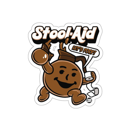 Stool-Aid Mascot Lets Poop Illustration Design Stickers