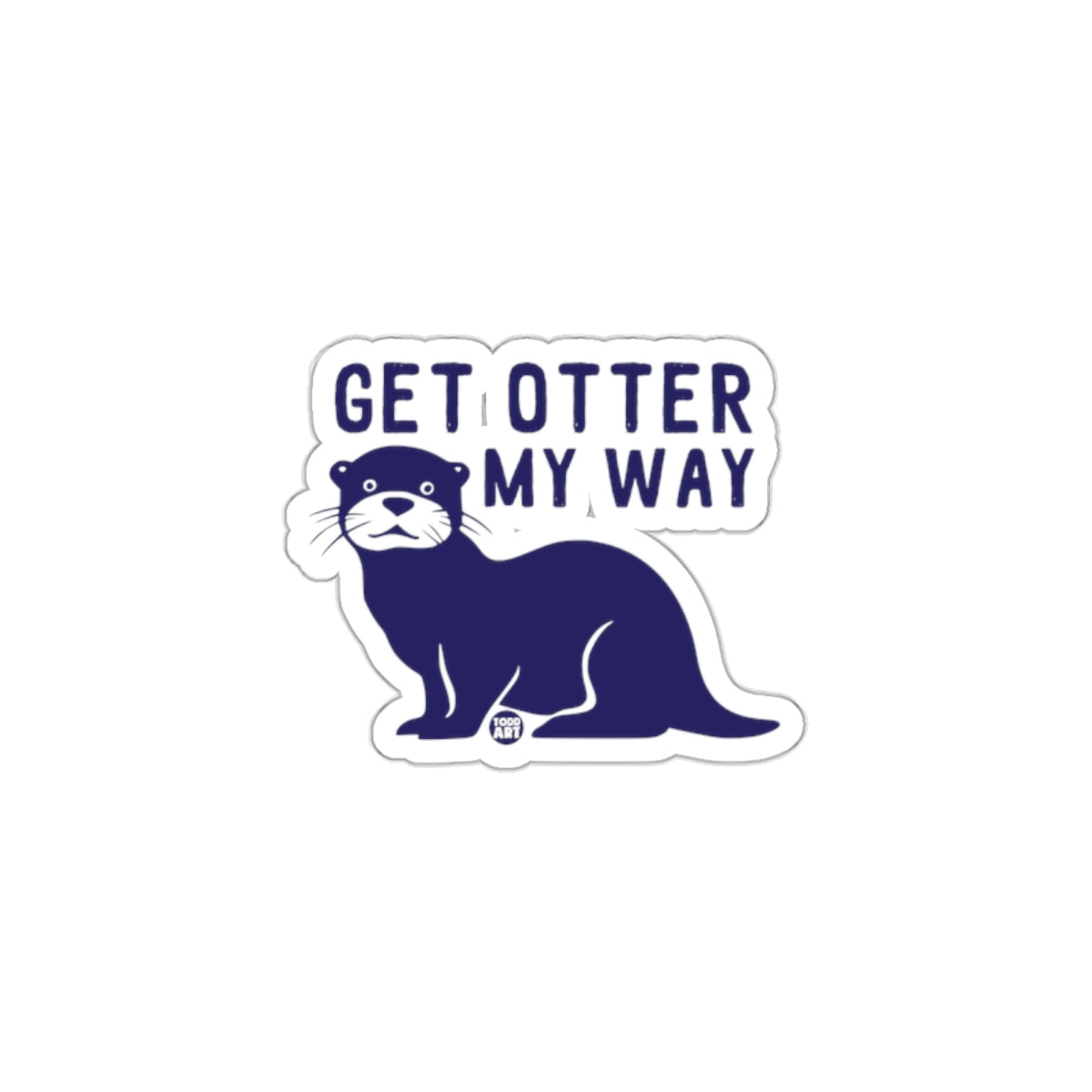 Get Otter My Way Cute Otter Animal Sticker Decal