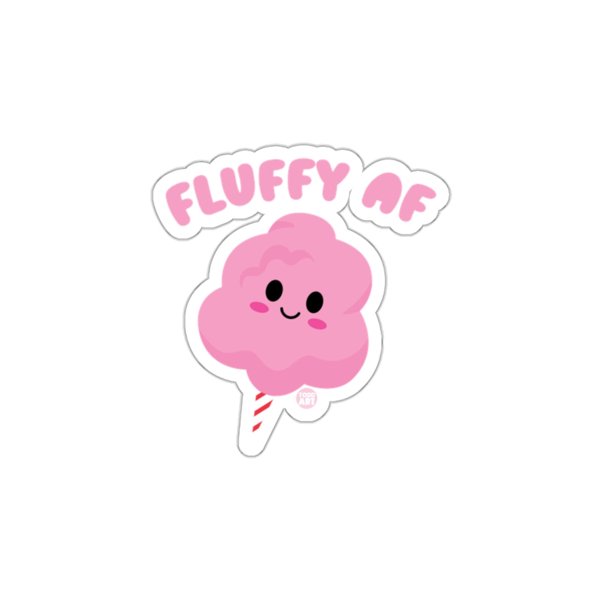 Fluffy AF Cute Cotton Candy Sticker for Your Collection
