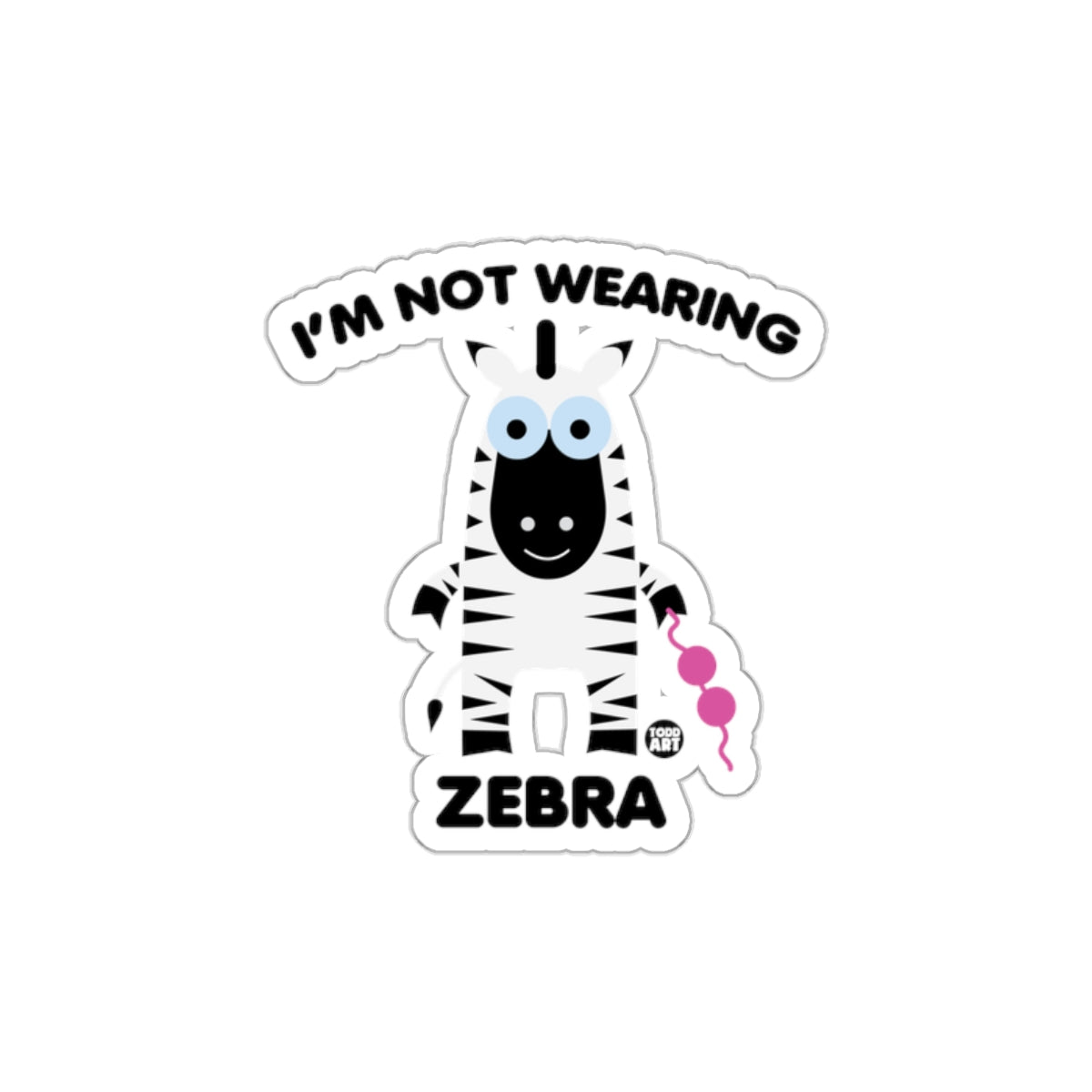 Cute Zebra Sticker Featuring Fun and Playful Design