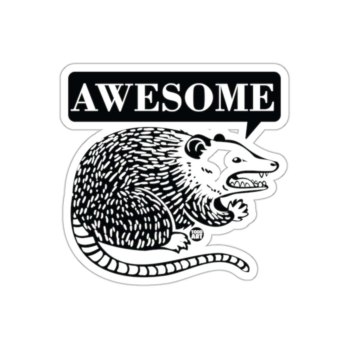Awesome Possum Graphic Vector Illustration Stickers