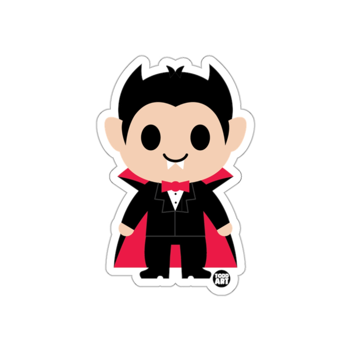 Cute Cartoon Vampire Character Todd Art Sticker