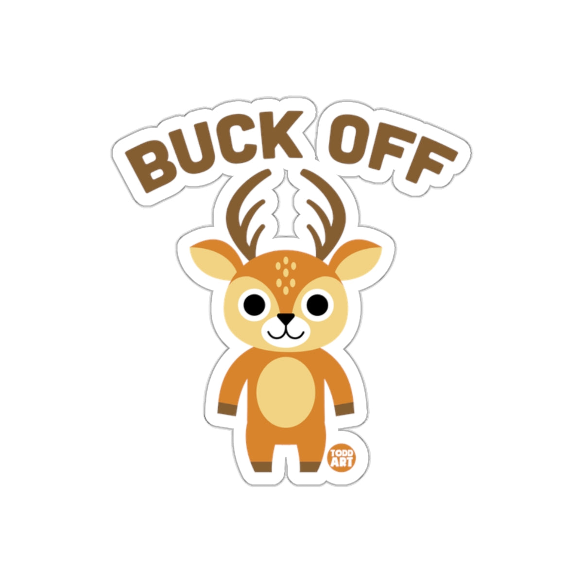 Cute Buck Off Deer Sticker Fun Animal Design