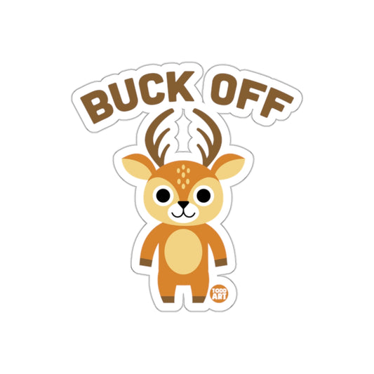Cute Buck Off Deer Sticker Fun Animal Design
