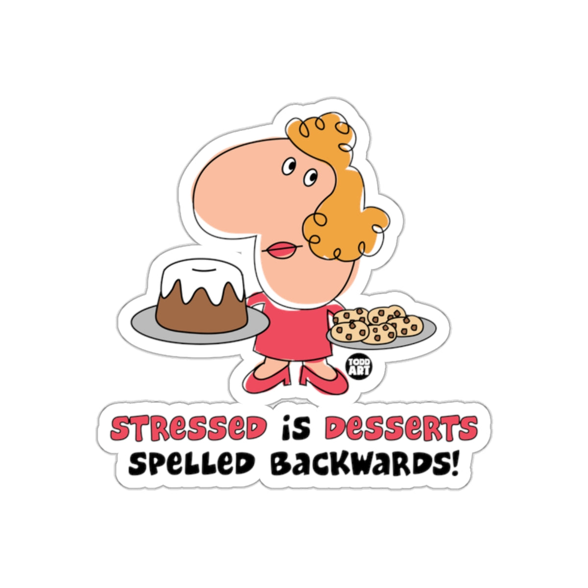 Stressed Is Desserts Spelled Backwards Sticker