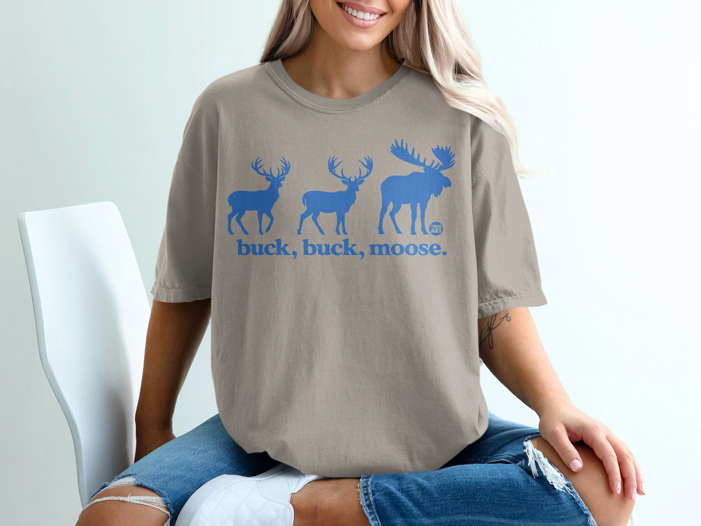 Buck Buck Moose Graphic Print Casual Shirt