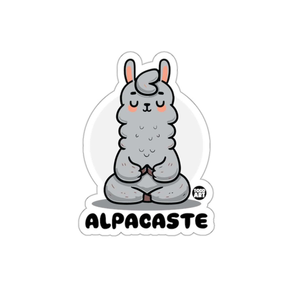 Meditating Llama Alpacaste Sticker for Fun