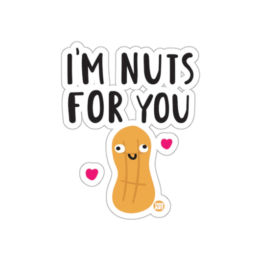 I'm Nuts for You Cute Peanut Illustration Sticker