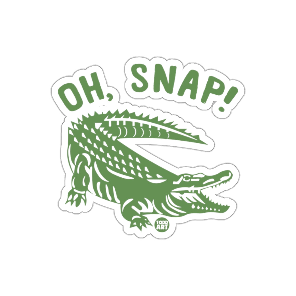 OH SNAP Alligator Design Graphic Art Cool Animal Stickers