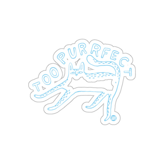 Too Purrfect Blue Cat with Unique Design Sticker