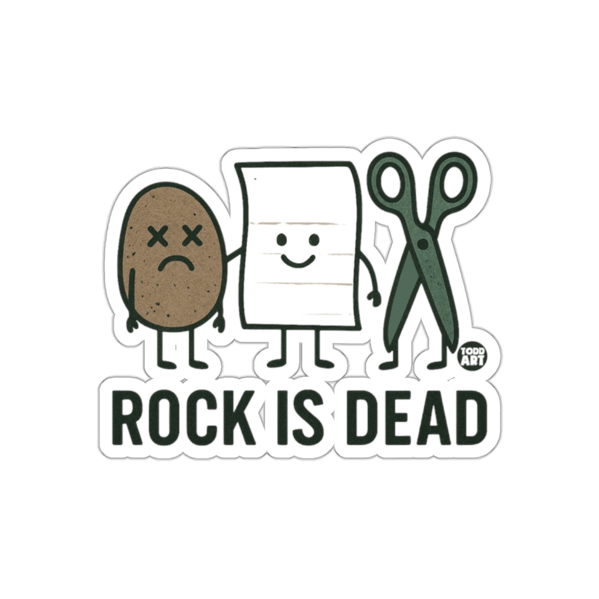 Funny Rock is Dead Sticker for Laptops and Notebooks