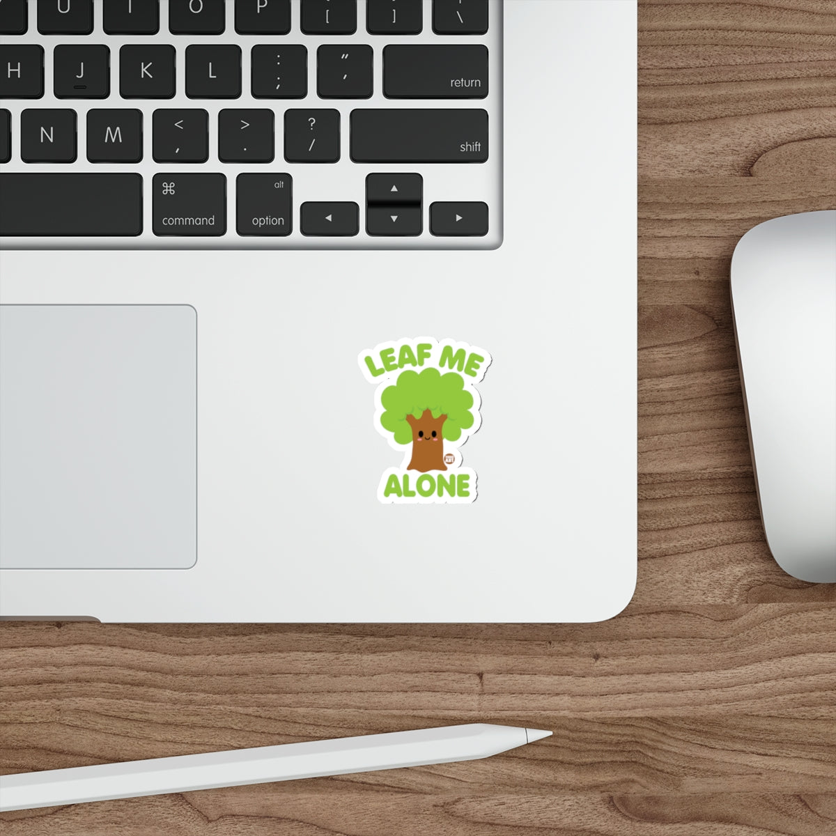 Leaf Me Alone Cute Tree Funny Pun Graphic sticker