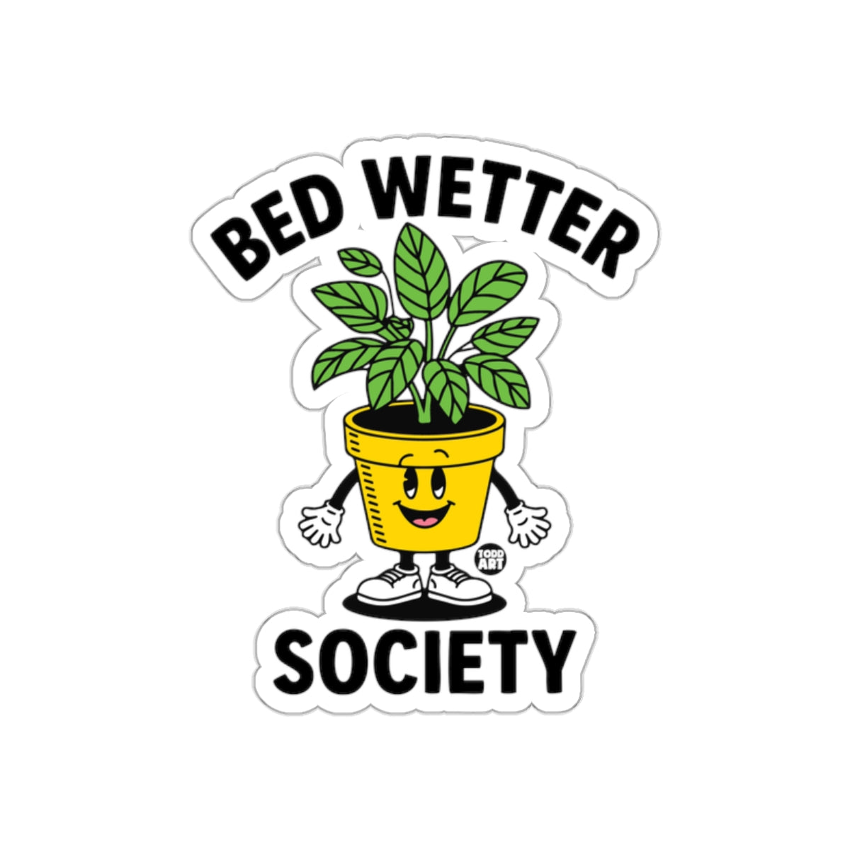 Bed Wetter Society Plant Pot Character Design Stickers
