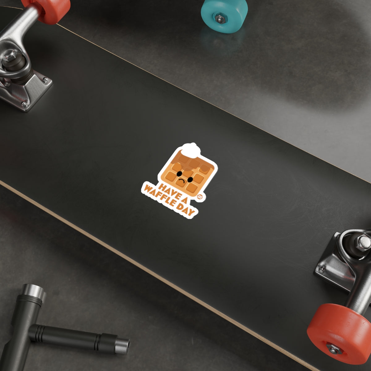 Have A Waffle Day Skateboard Sticker Product