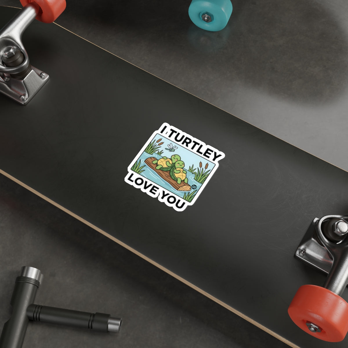 I TURTLEY LOVE YOU Turtles Log Water Sticker 