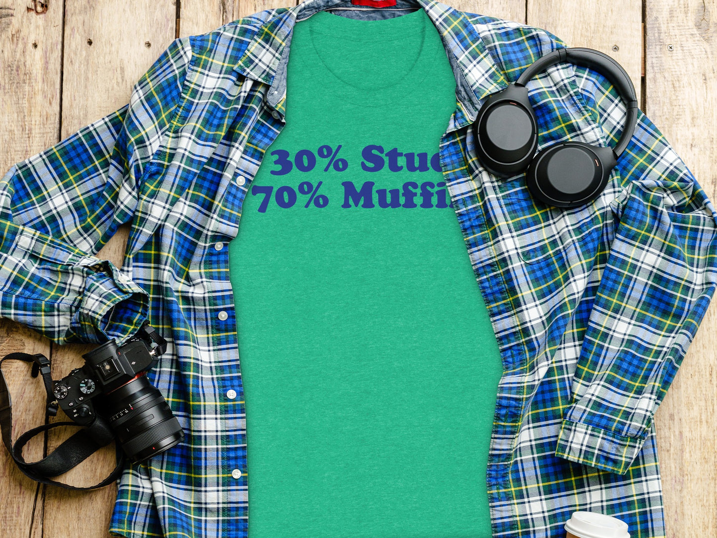 30% Stud 70% Muffin Graphic T-Shirt for Casual Wear