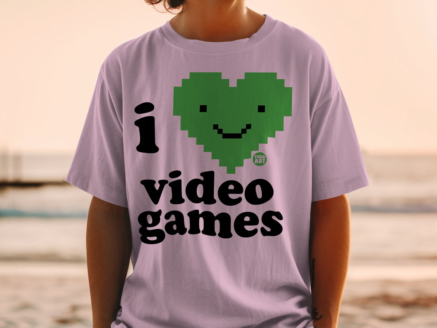 I Heart Video Games Graphic Pixel Art Tshirt