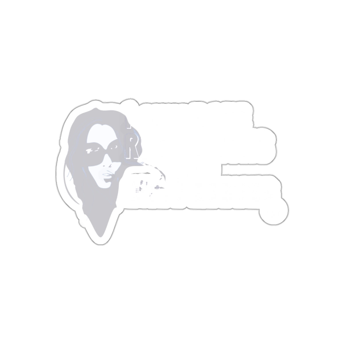 Stylish Sunglasses Woman Graphic Vinyl Sticker Decal