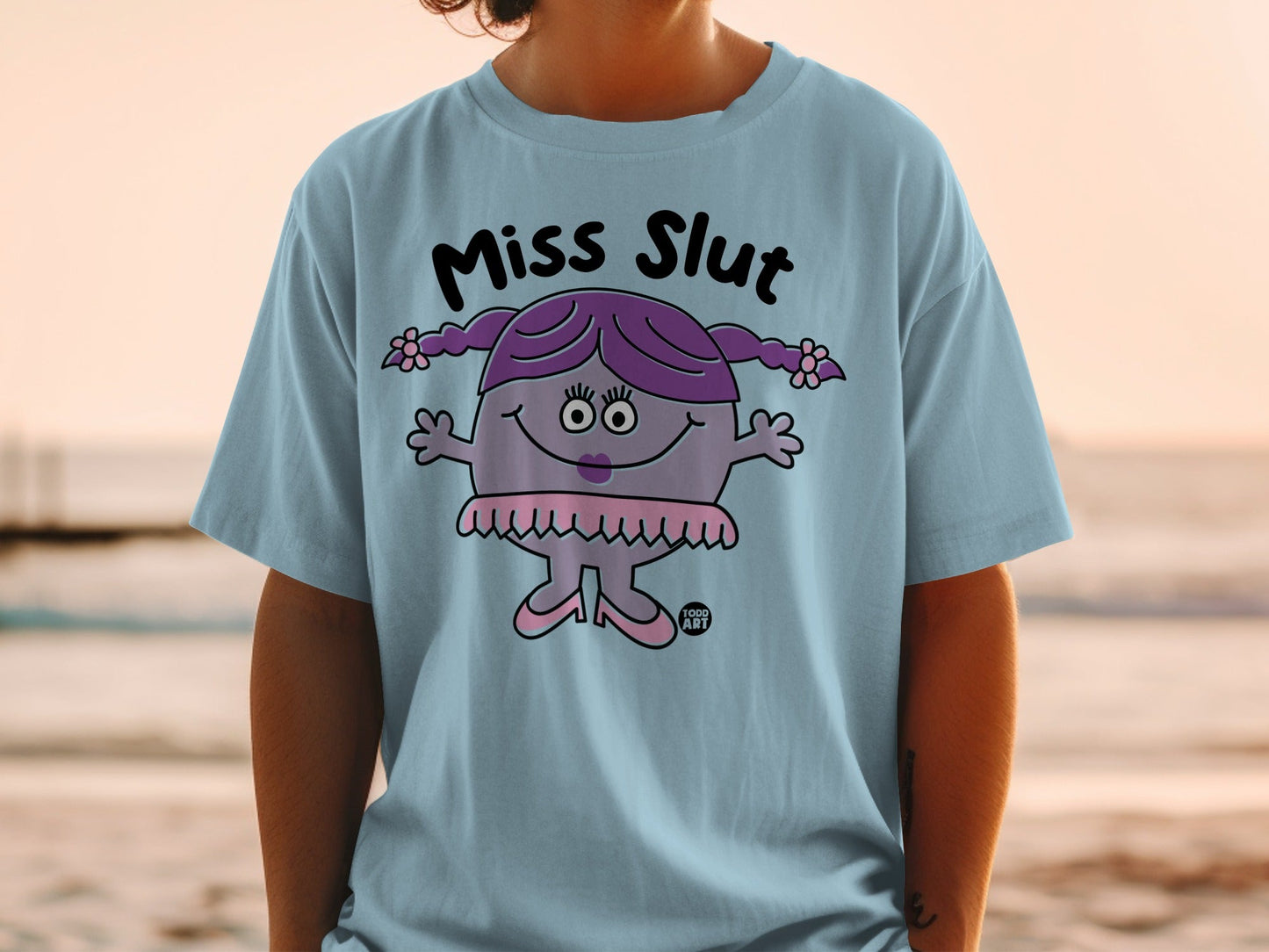 Miss Slut Cartoon Character Graphic T-shirt