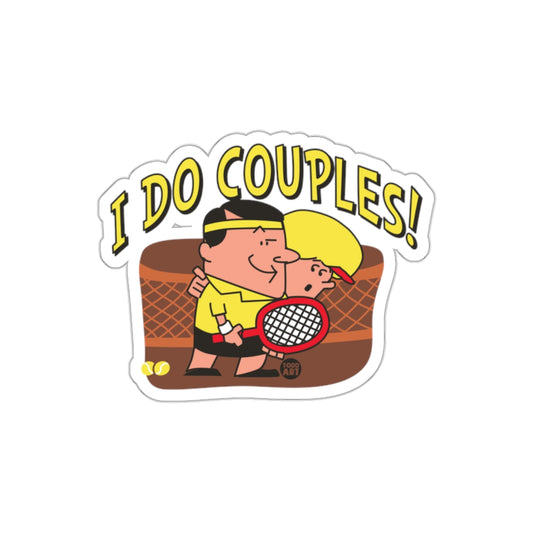 I Do Couples Tennis Player Sticker Fun Design