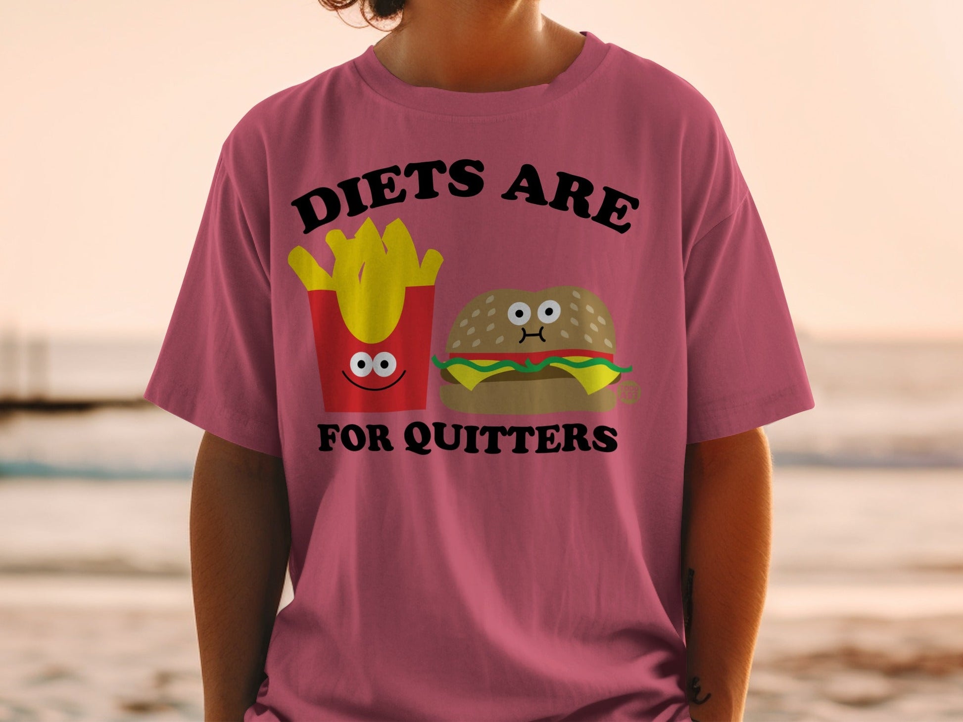 Diets Are For Quitters Cute Food Graphic T-Shirt