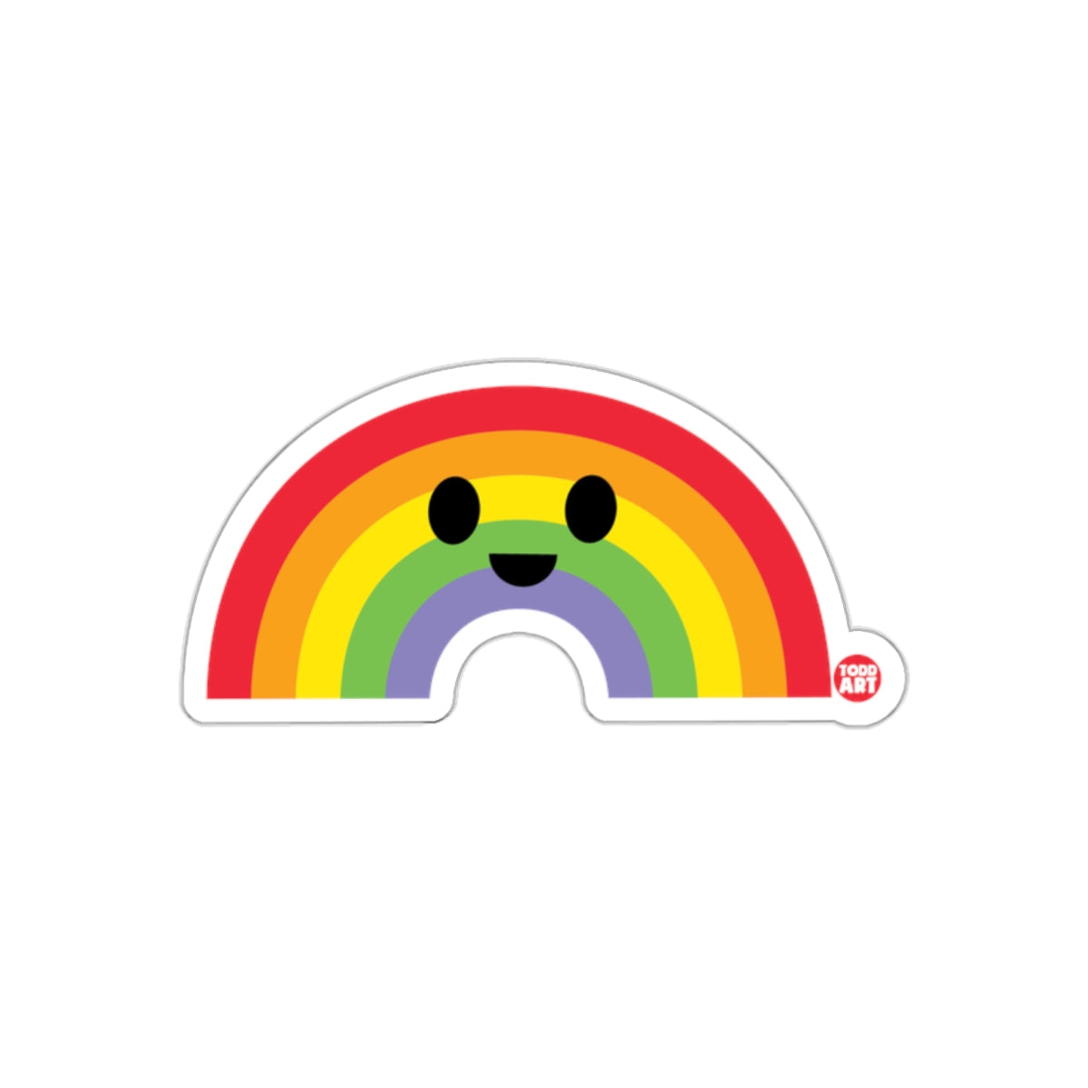 Happy Rainbow Design Smiling Face Sticker Product