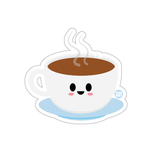 Cute Smiling Coffee Cup Design Sticker for Decoration