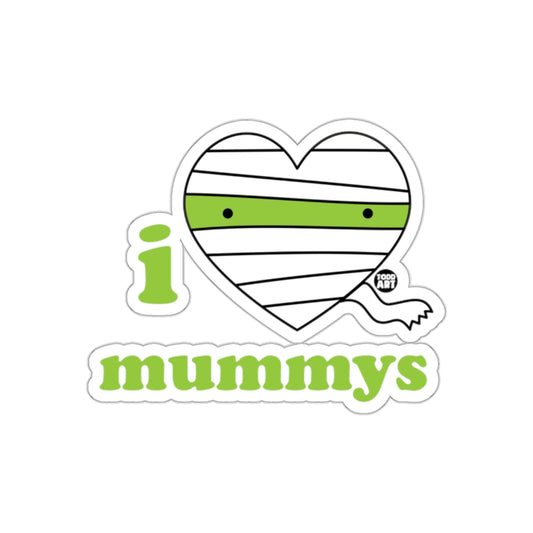 I Heart Mummys Graphic Sticker for Halloween Lovers
