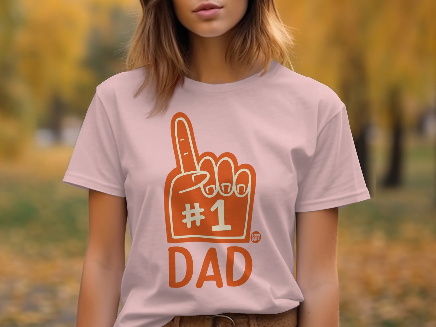 Number One Dad Foamy Hand Graphic Tee