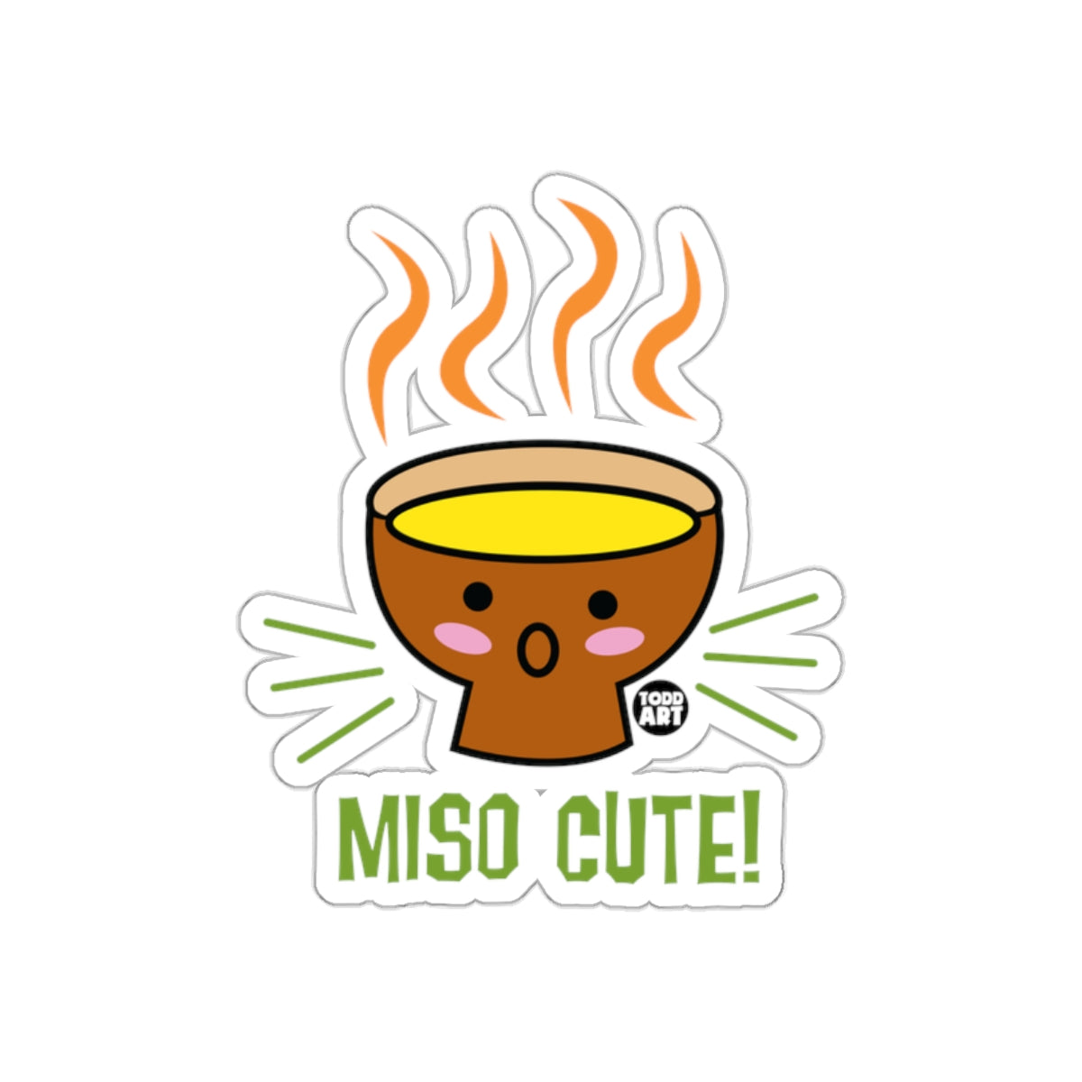 Adorable Miso Cute! Sticker for Food Lovers