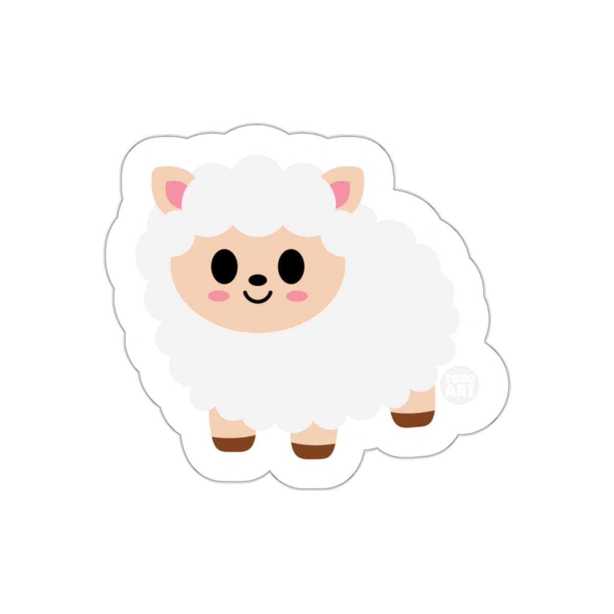 Cute Cartoon Sheep Design Sticker for Kids and Adults