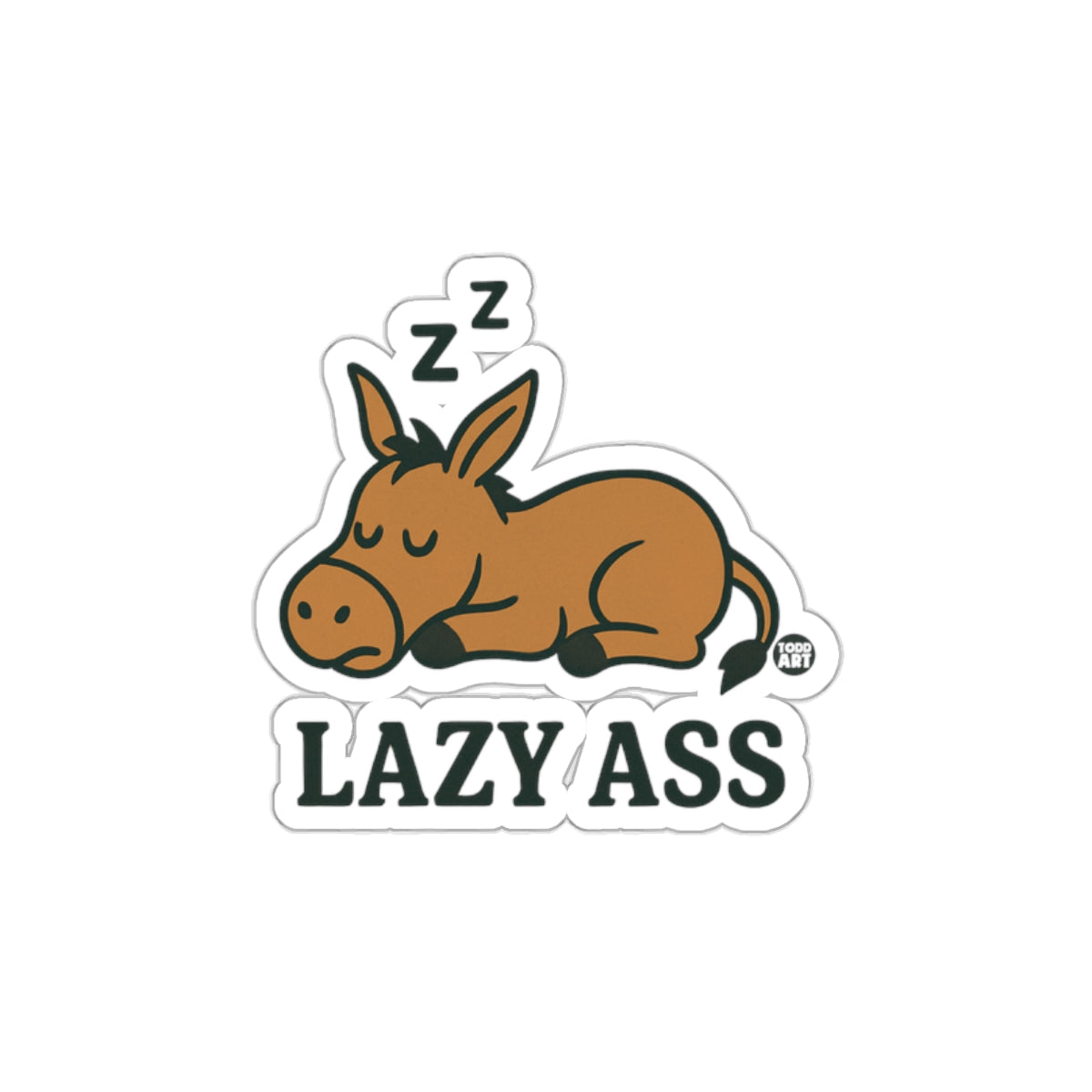 Lazy Ass Sleeping Donkey Zzz Sticker Perfect Emoji Decor