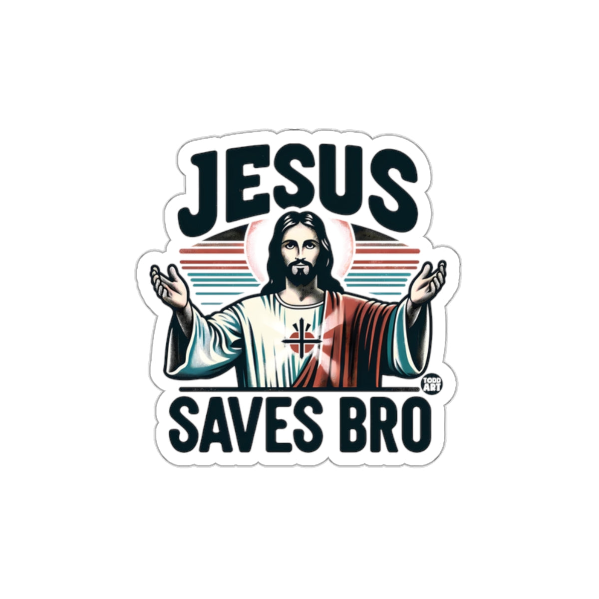 Jesus Saves Bro Religious Inspirational Sticker