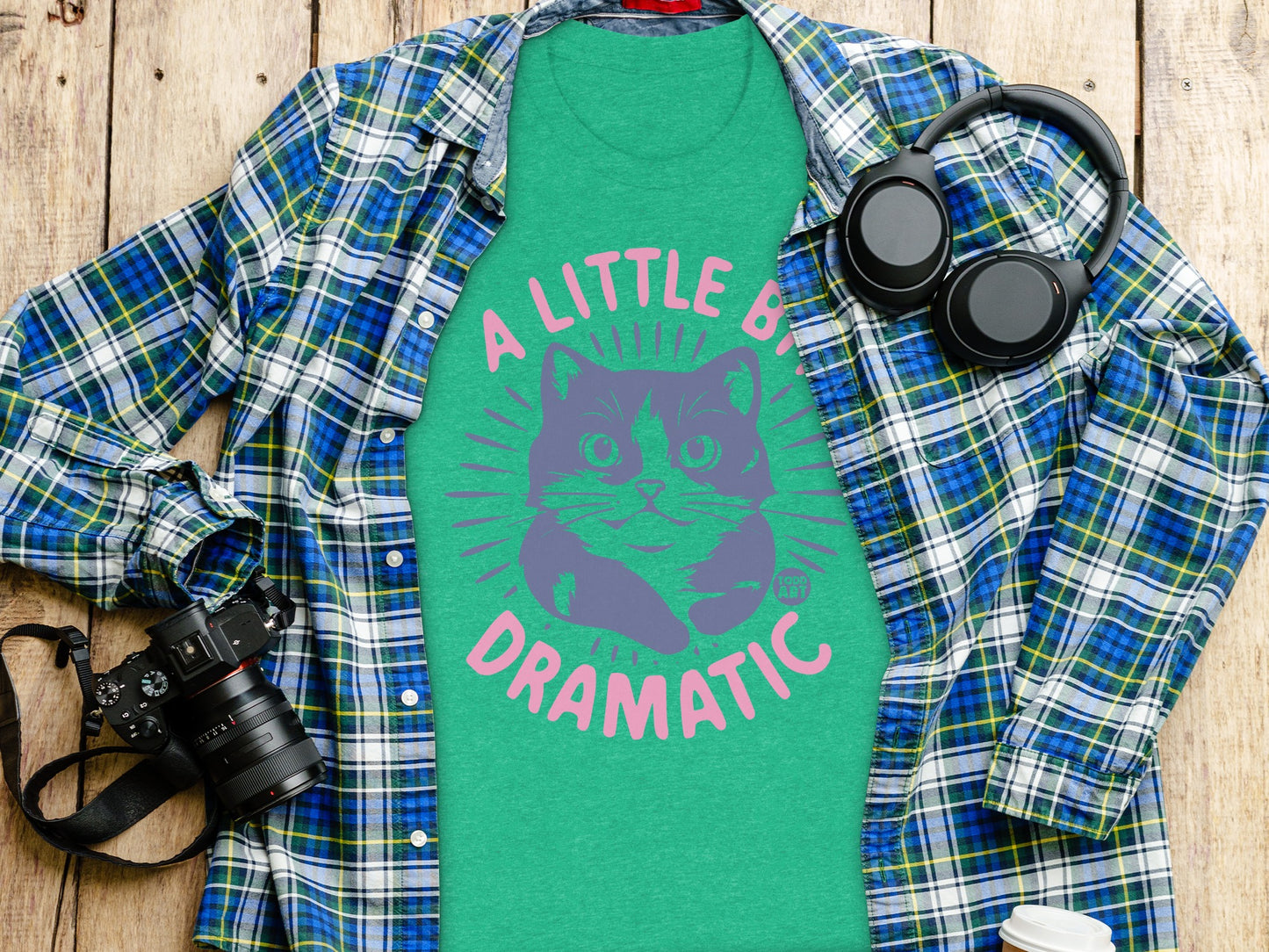 A Little Bit Dramatic Cat Graphic T-shirt product type