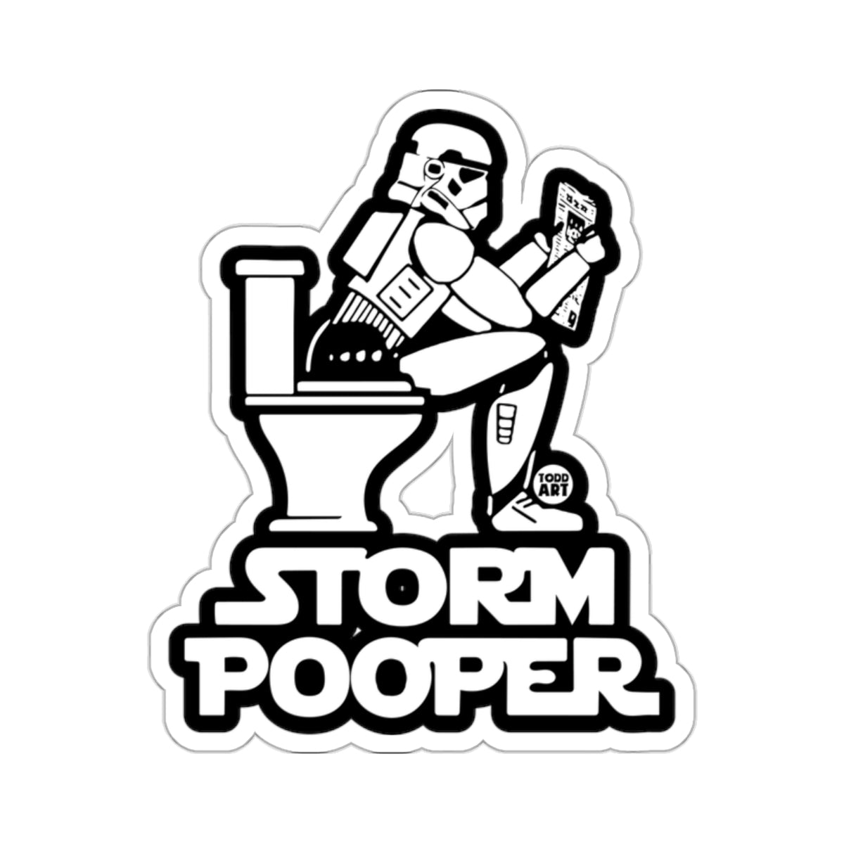 Stormtrooper Toilet Reading Storm Pooper Todd Art product type