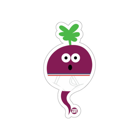 Cute Purple Food Art Character Sticker for Laptops