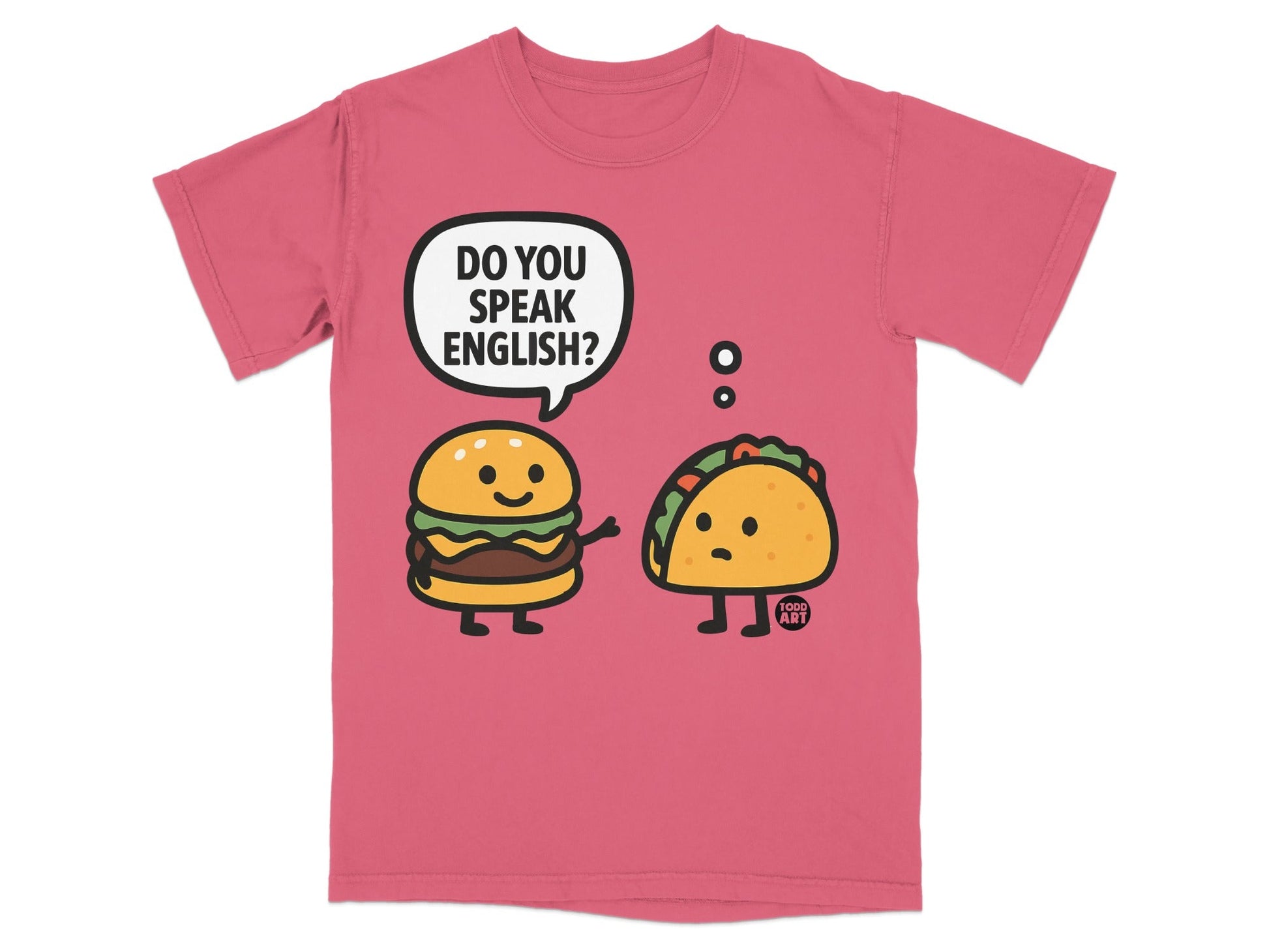 Do You Speak English Hamburger Taco T-shirt