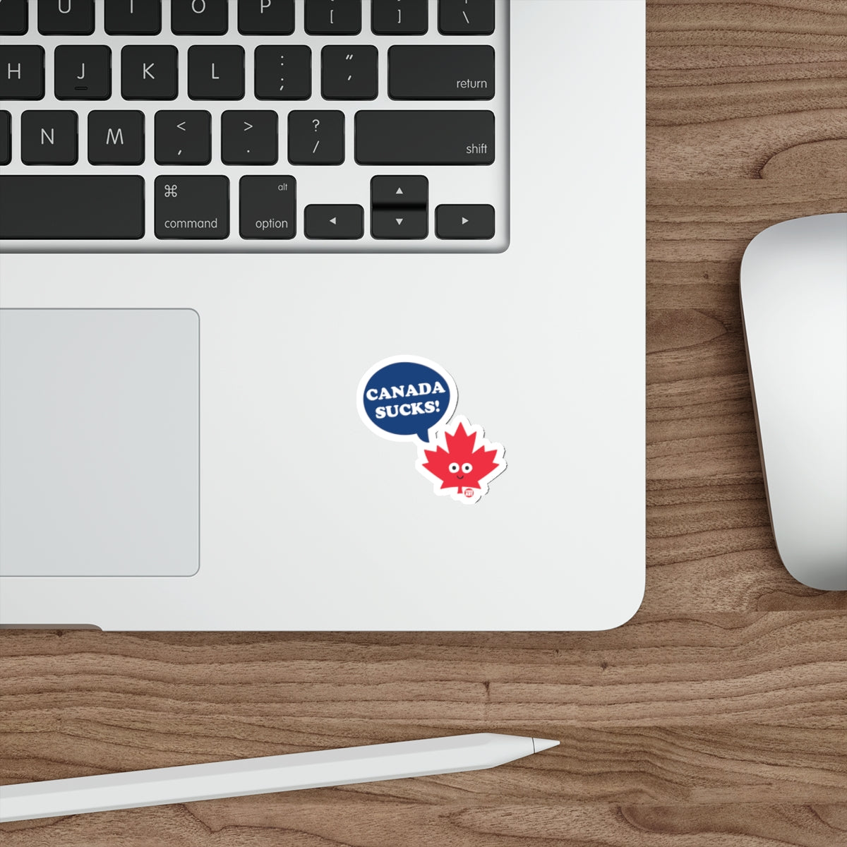 Canada Sucks Maple Leaf Sticker for Laptop Keyboard