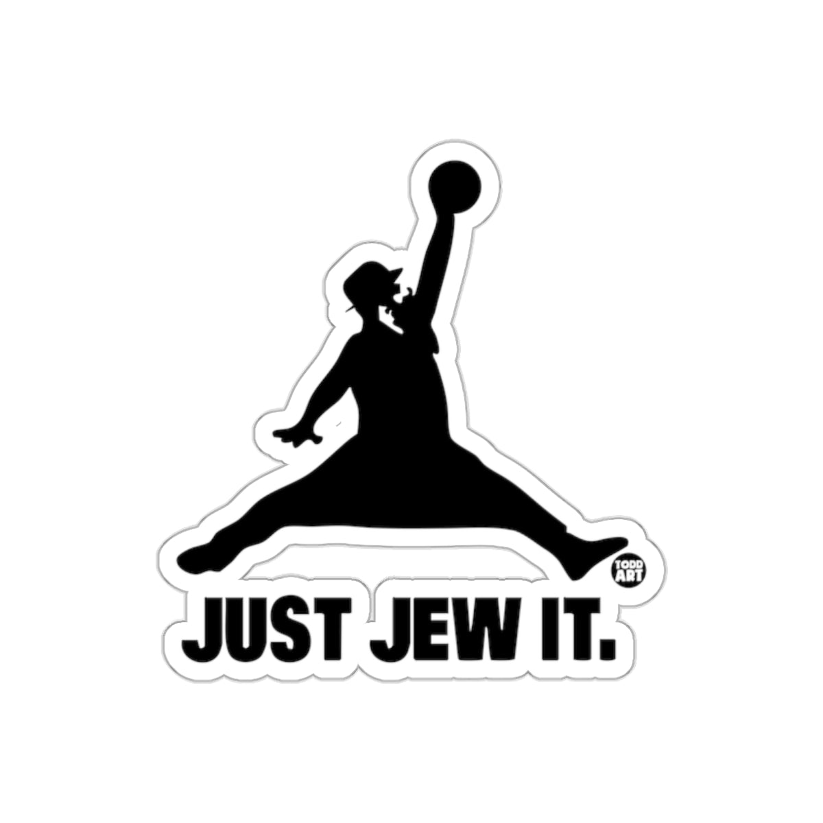 Just Jew It Basketball Silhouette Sticker