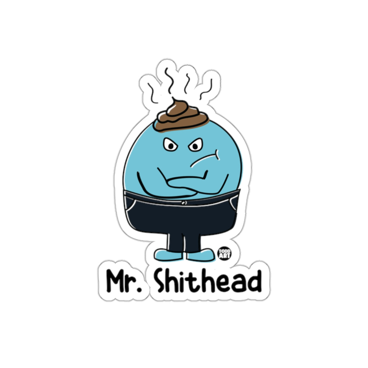 Mr. Shithead Sticker Fun Unique Humorous Decal Sticker