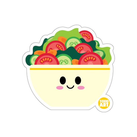 Smiling Salad Bowl Todd Art Sticker Cute Design