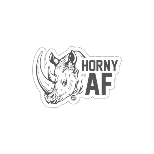 Horny AF Rhino Animal Illustration Sticker Design