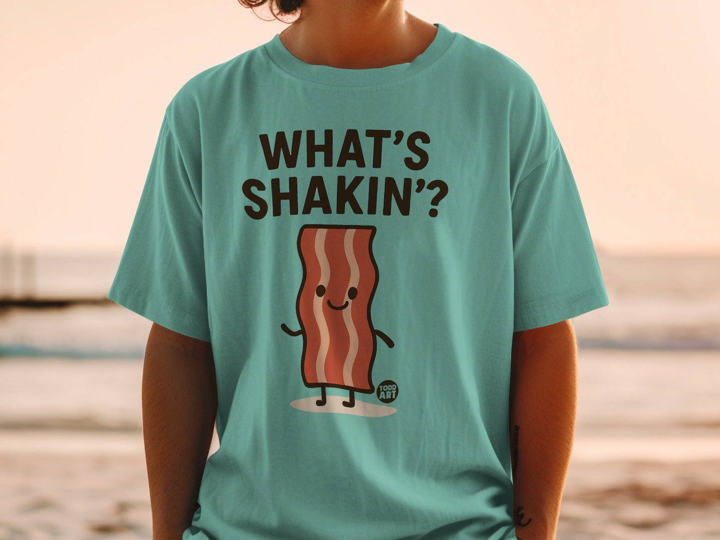 What's Shakin' Funny Bacon Graphic T-shirt