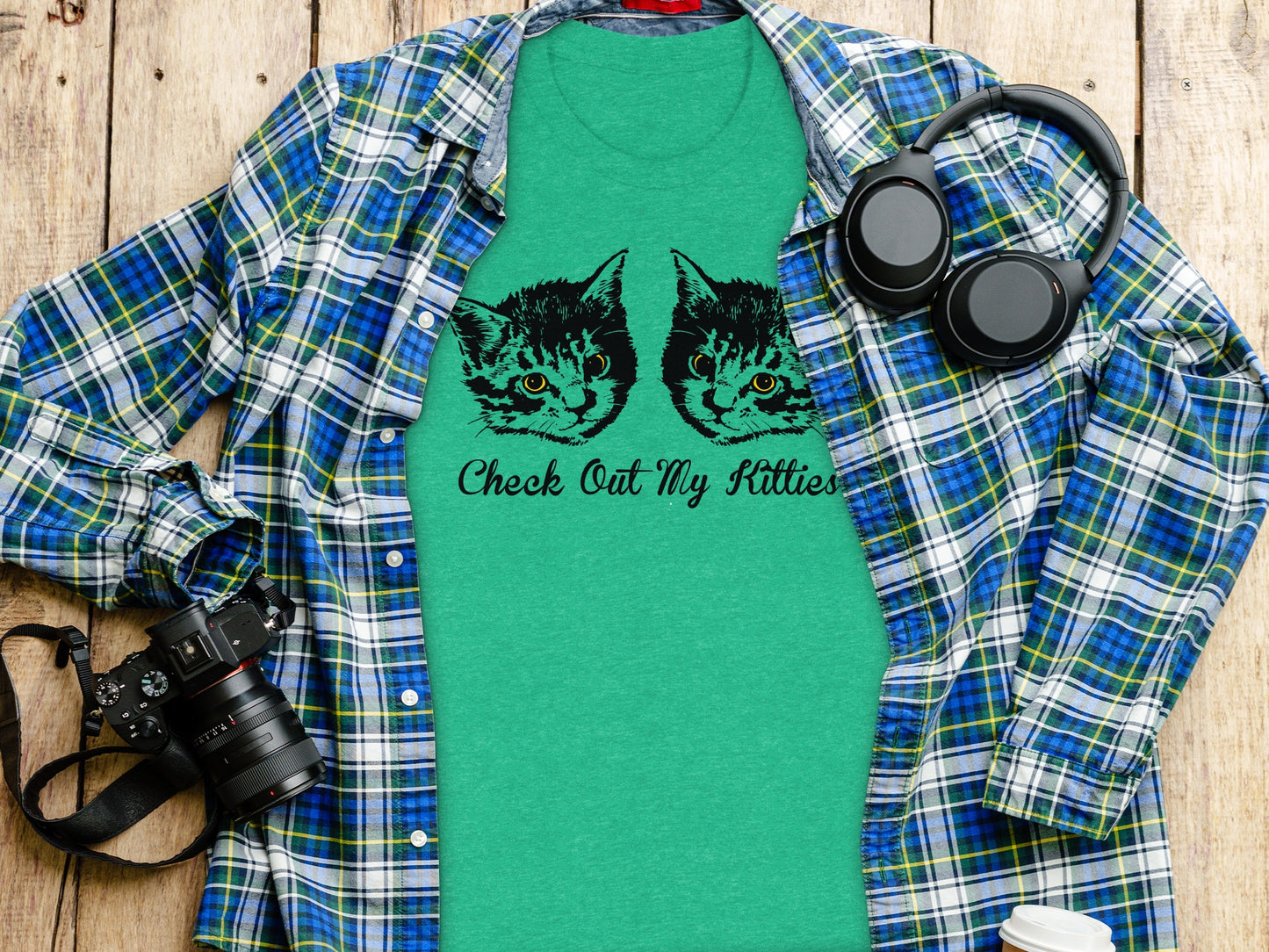 Check Out My Kitties Cat Design T-Shirt product